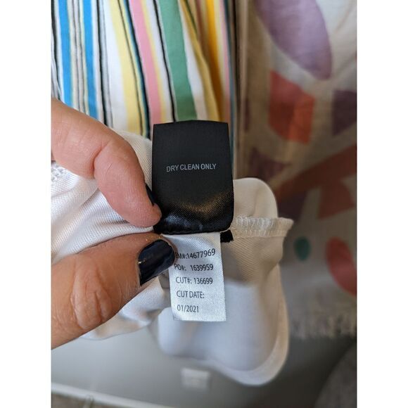 TORRID MULTI STRIPE OFF-SHOULDER GAUZE SKIRT SET SIZE 3 - Picture 6 of 10